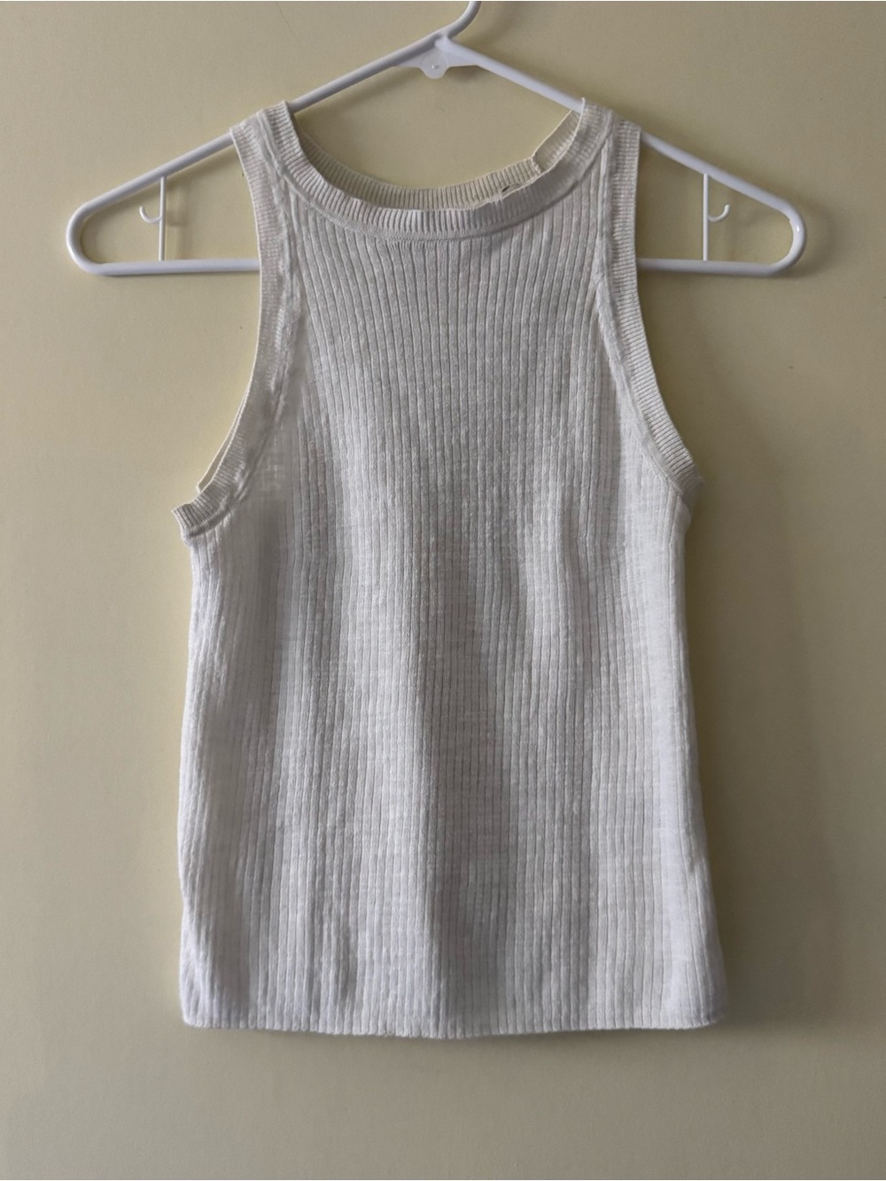 Buck Mason Coastal Linen Rib Tank in Soft White 🤍
